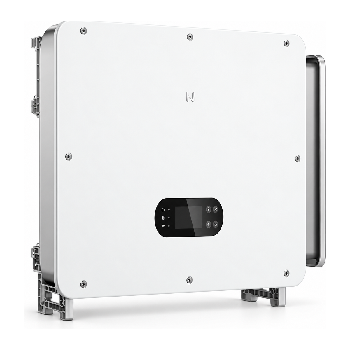 e fill goodwe et 75 100kw GoodWe ET series 75-100 kW three phase commercial hybrid inverter, white enclosure with LCD panel