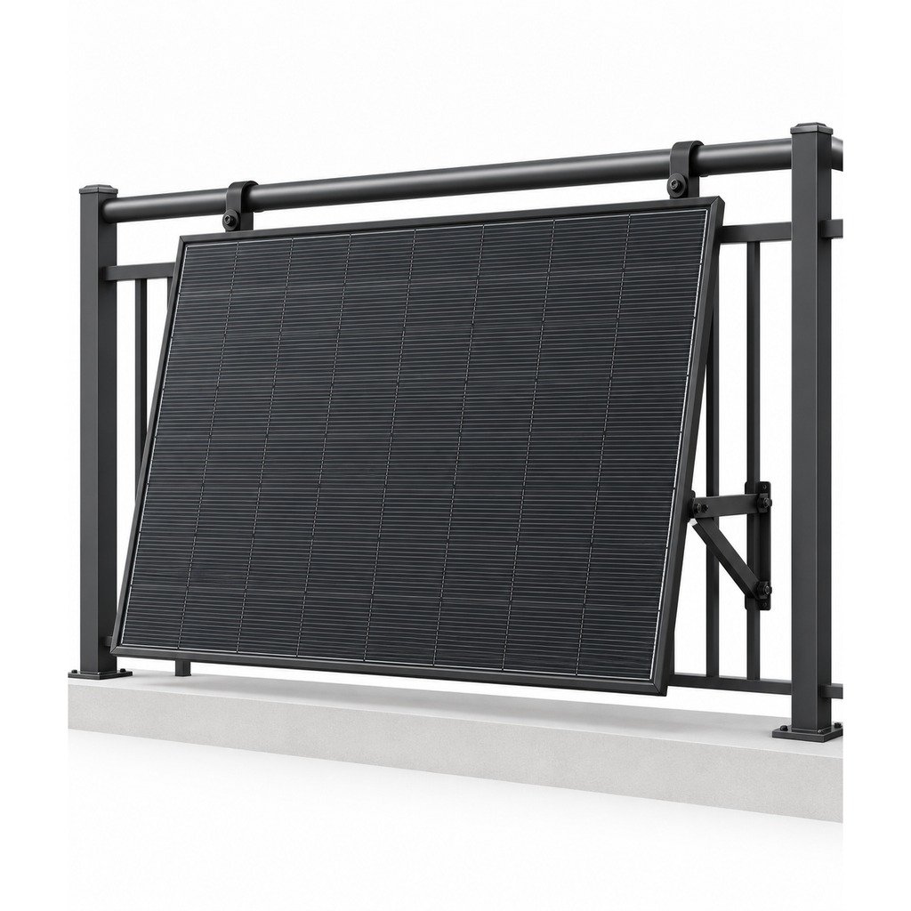 Home Balcony solar panel mounted on a railing